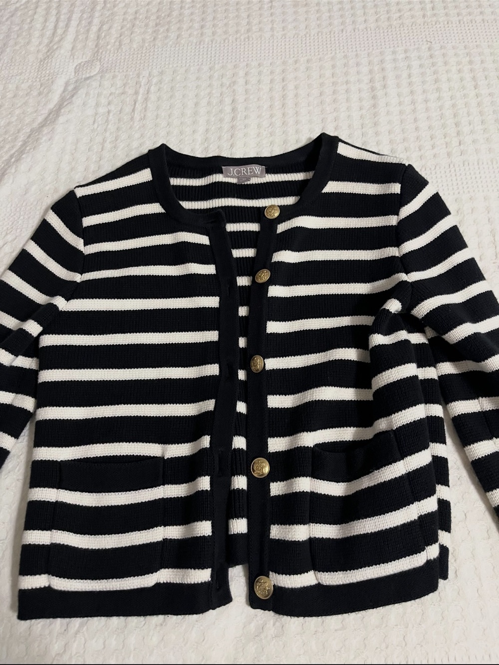 J. Crew Black and White Emilie Sweater